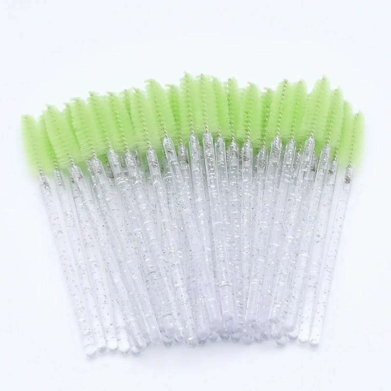 
Disposable Crystal Colorful Portable Hollow Solid Eyelashes Lashes Mascara Wand Brush 