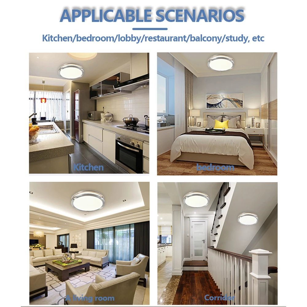 USA Modern Design Double Ring LED Ceiling Lamp 24w Round Shape Double Ring Ceiling Light For Bedroom Living Room