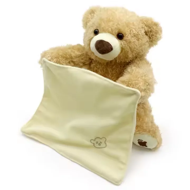 Direct Factory Talking Interactive Soft Stuffed Animal Toy Peekaboo Bear Plush Toys Animal