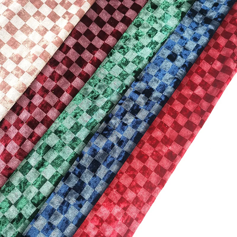 SHINY ICE CRUSH VELVET FABRIC FACTORY UPHOLSTERY SOFA FABRIC FOR COVER CLOTH VELOUR CURTAIN  4 WAY SPANDEX STRETCH