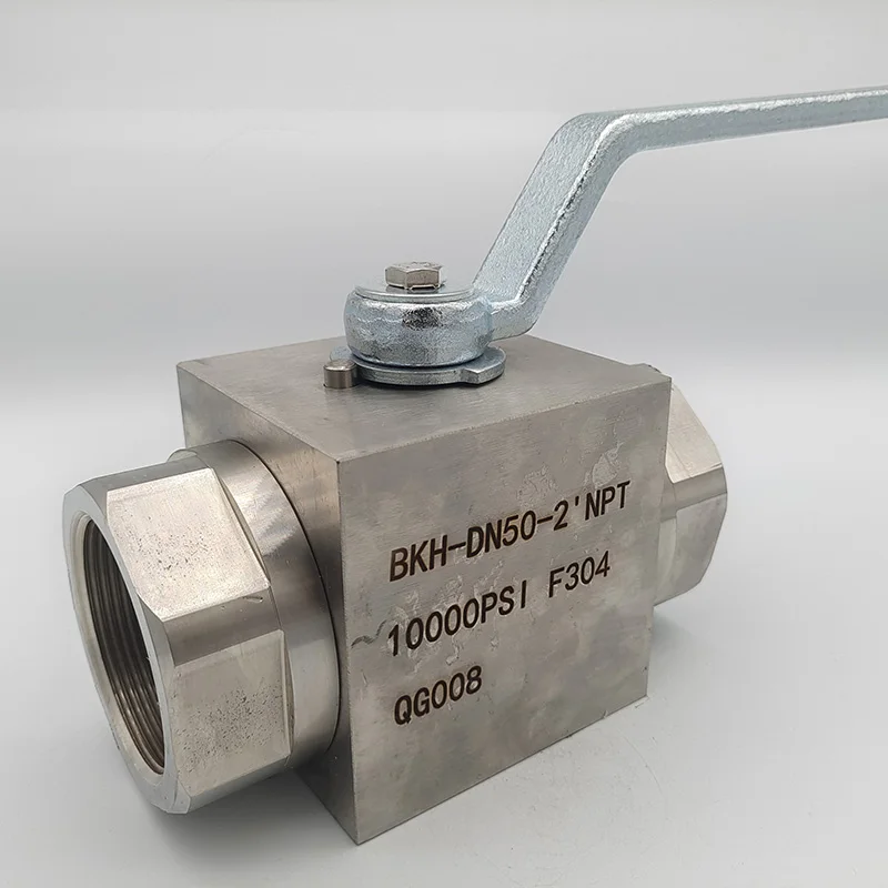 stainless steel 304 high pressure 10000PSI 2 inch  thread hydraulic ball valve for