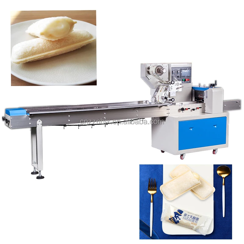 horizontal flow wraps packing machine flow pack wet wipe machine with upper film reel