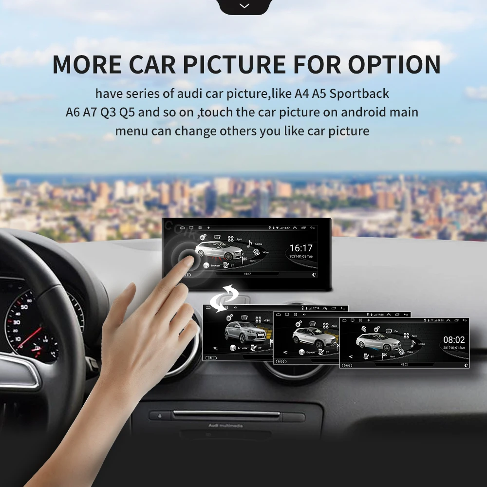 Android Car Multimedia WIFI SIM BT IPS Touch Screen GPS Navi Tablet Carplay Radio For Audi A1 Q2