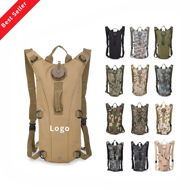 Wholesale 3L Outdoor Tactical Camel Water Bag EVA Fashion Tactical Backpack Hydration Pack Promotional Custom Print