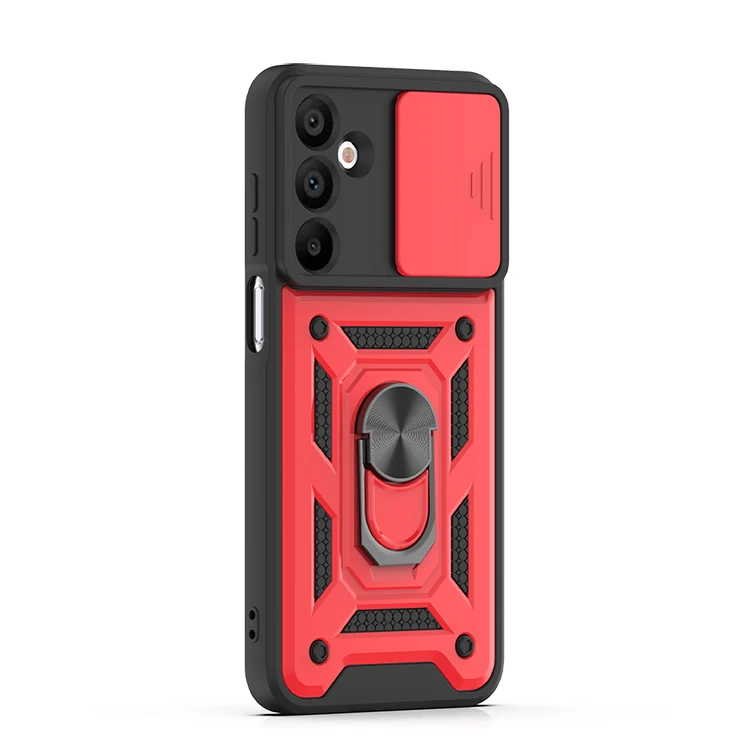 Reliable quality 2 in 1 hybrid shockproof case for Samsung Galaxy A36 sliding window lens protective magnetic car bracket cover