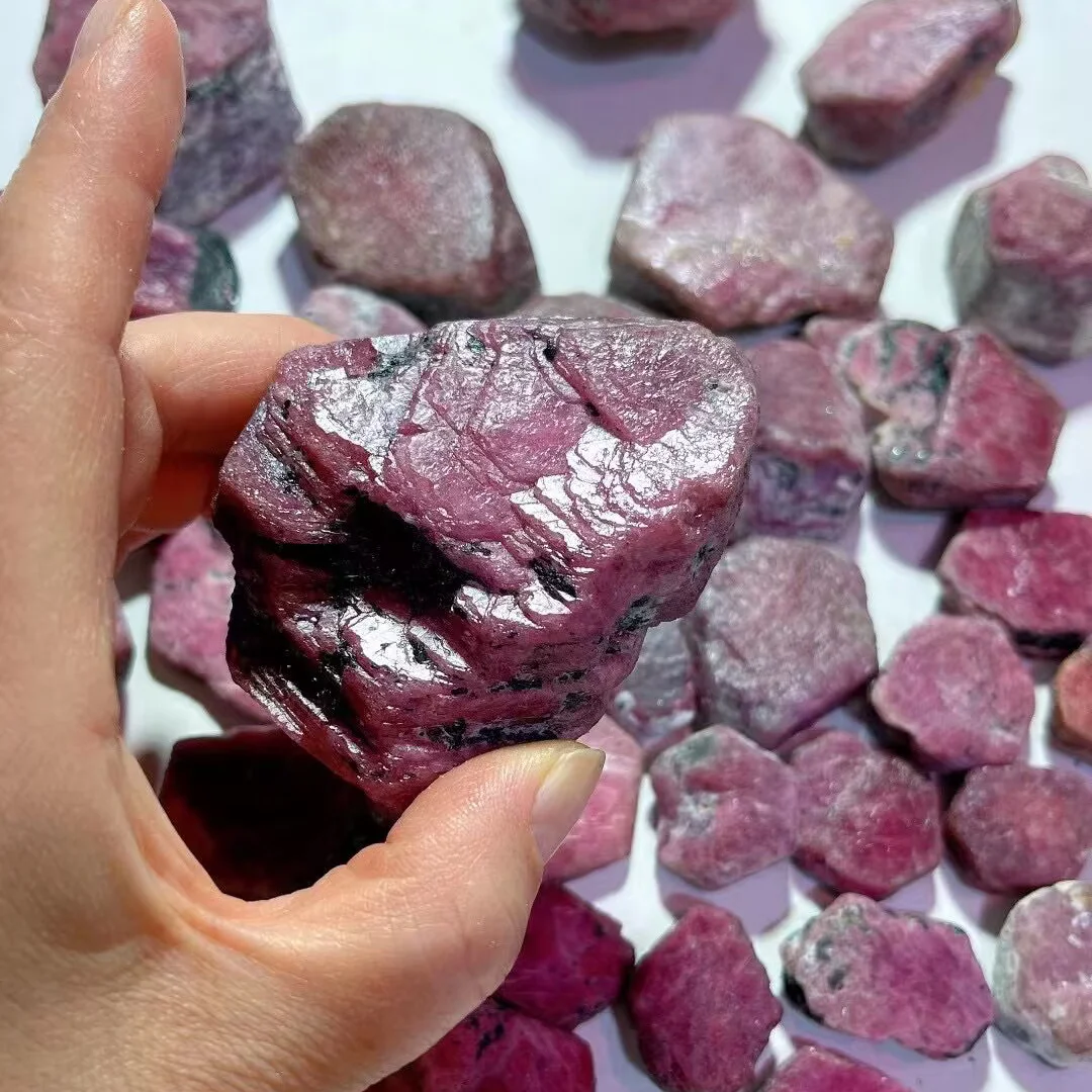 Natural Rough Red Ruby crystal unpolished stone raw