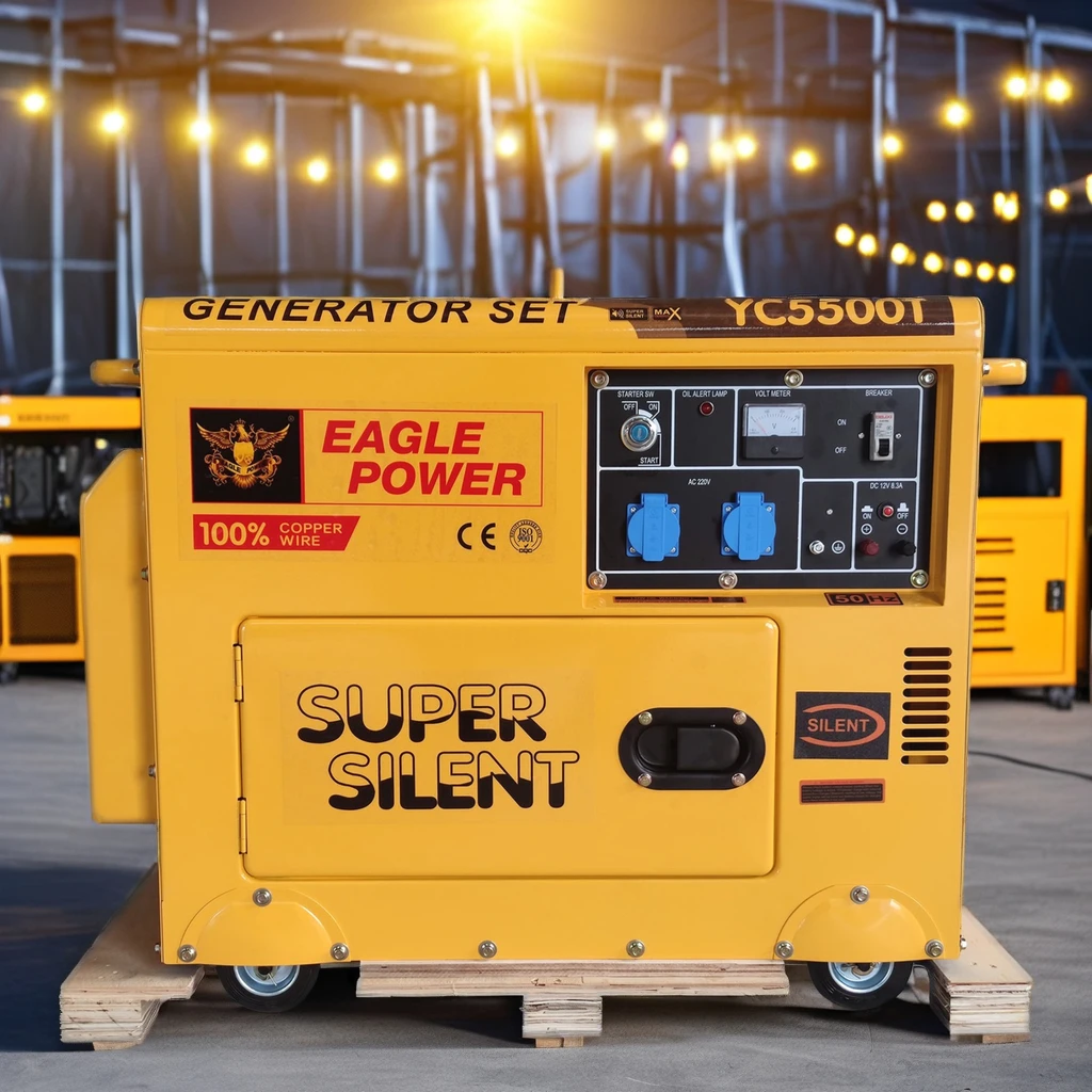 Мини-Мобильный бесшумный дизельный генератор мощностью 5 кВт 10 24 30 кВА Новый 6 7 8 9 коробка передач с насосом для двигателя-открытая архитектура