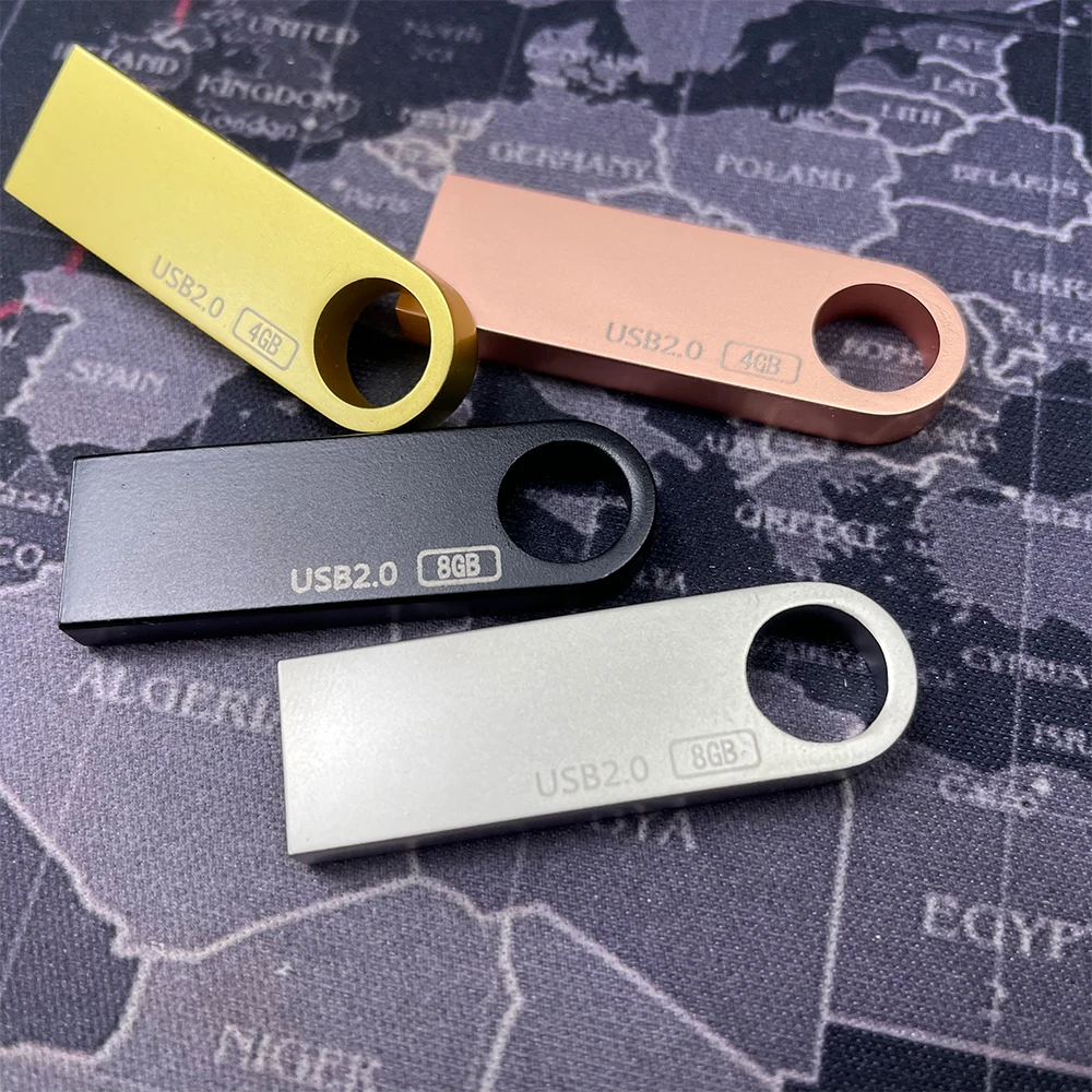 Wholesale USB flash drives USB 2.0 32GB 16GB 8GB 4GB 2GB Metal USB Flash Drive Sticks