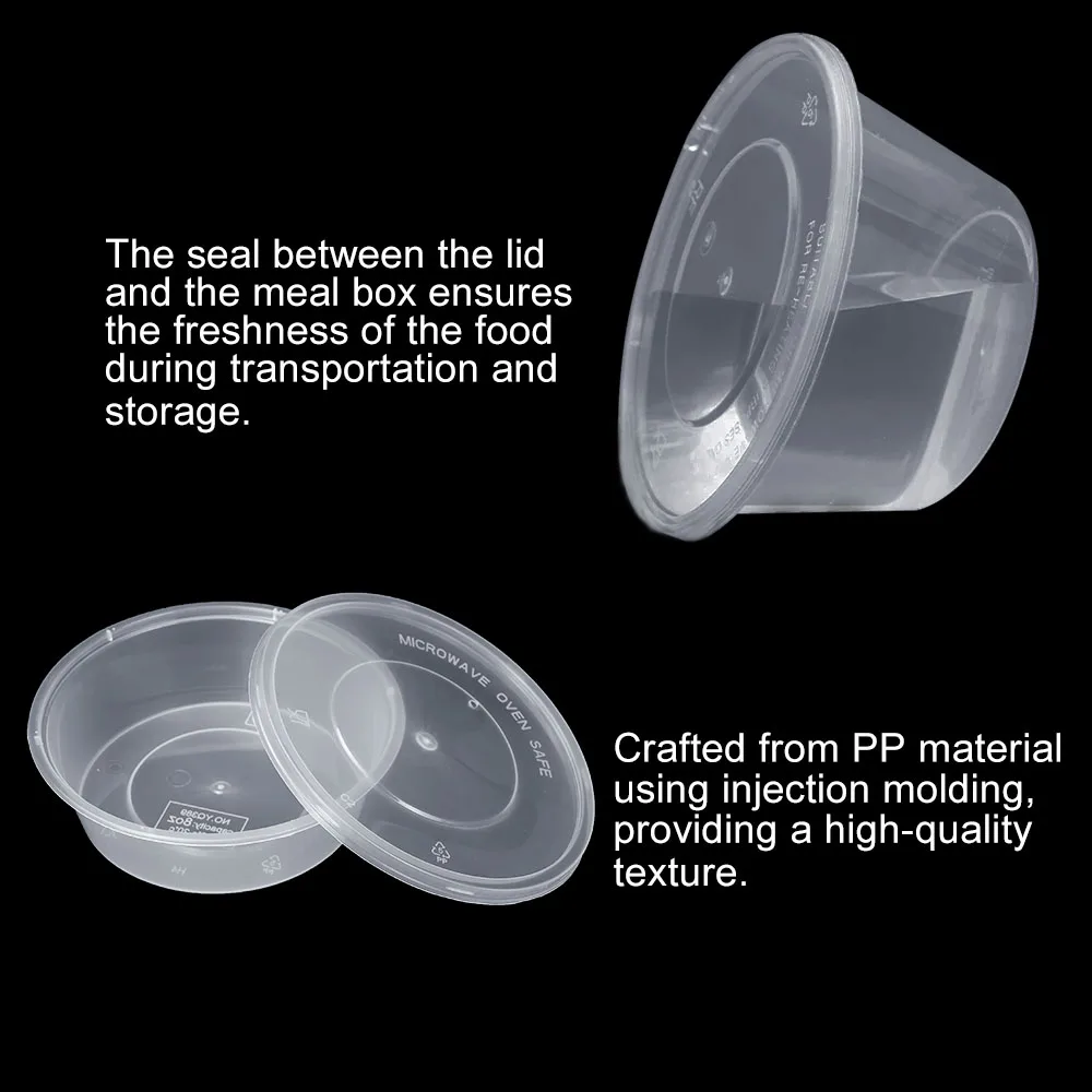 Wholesale Round Plastic Disposable Onion Soup Bowls Storage Food Delivery Containers with Lids