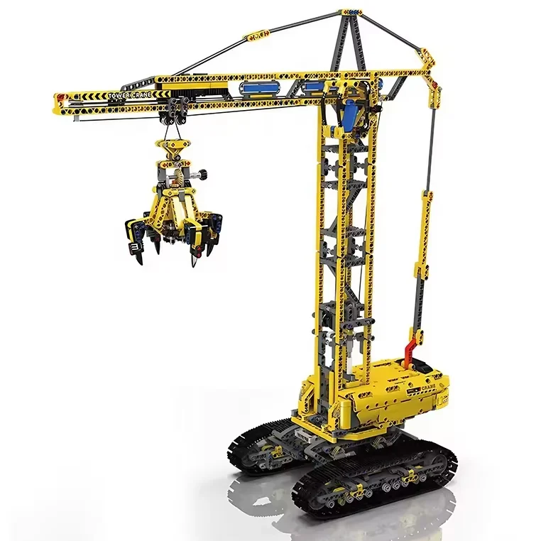 Mould King 17059 Engineering Series Mobile Tower Crane Building Block Toys 1731Pcs Remote Control APP Assembly Block