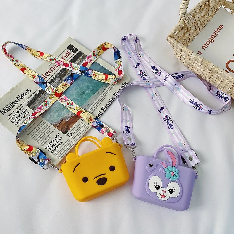 Mini Portable Cartoon Silicone Shoulder Crossbody Messenger  Bag Purse Handbag Design for Girls Kids Women Gifts