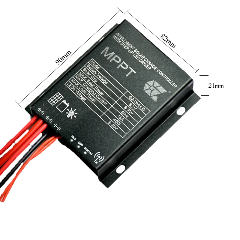 DC Charging Controller Photovoltaic Street Lamp Controllers 12V 10A MPPT Lithium ion Charge Controller