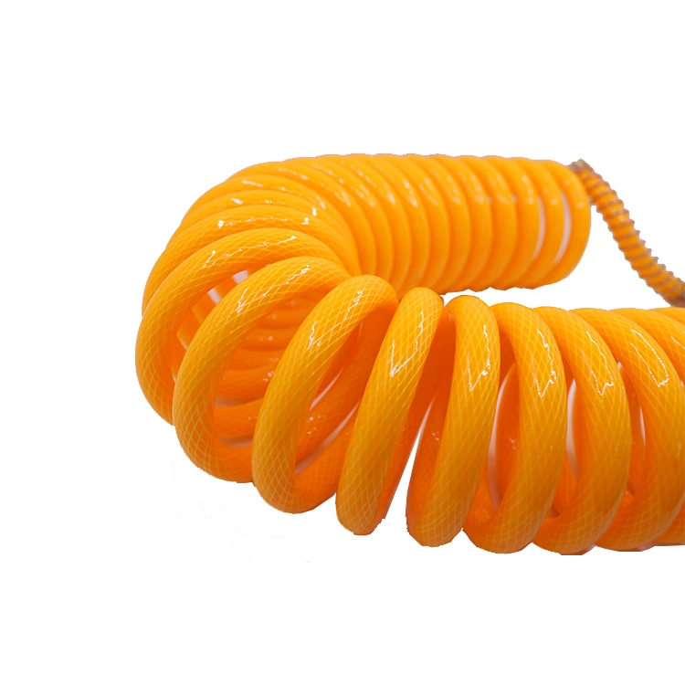 Sale Yellow Trailer High Pressure Coil Air Brake Hose Assembly With Coupling