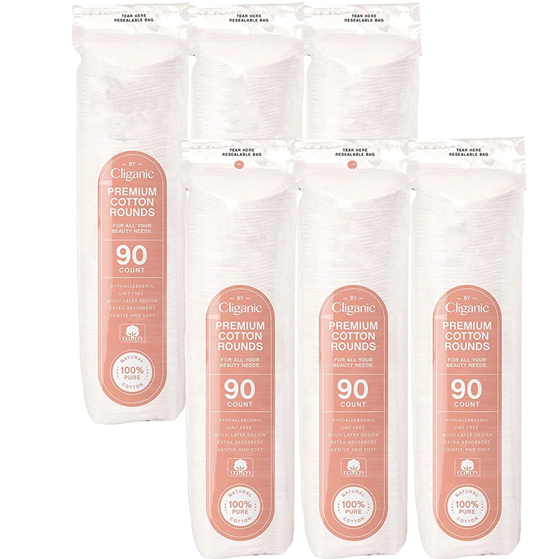 Eye makeup remover cotton make up pads cotton rounds disposable
