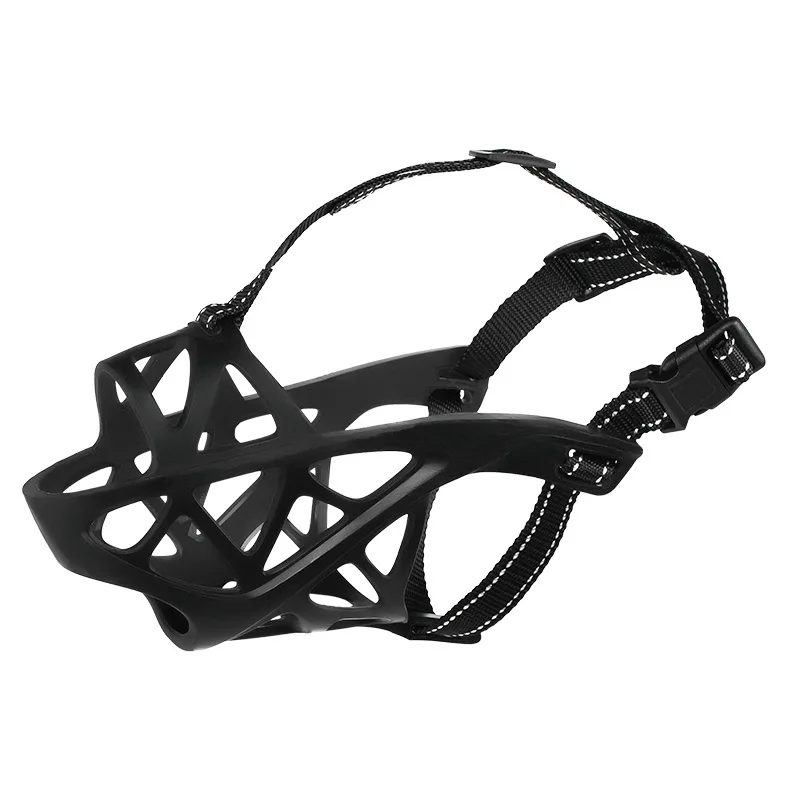 Factory Wholesale Silicone Dog Muzzle Hollow Drinkable Water Bite Proof Muzzle Silicone Adjustable Pet Dog Muzzle