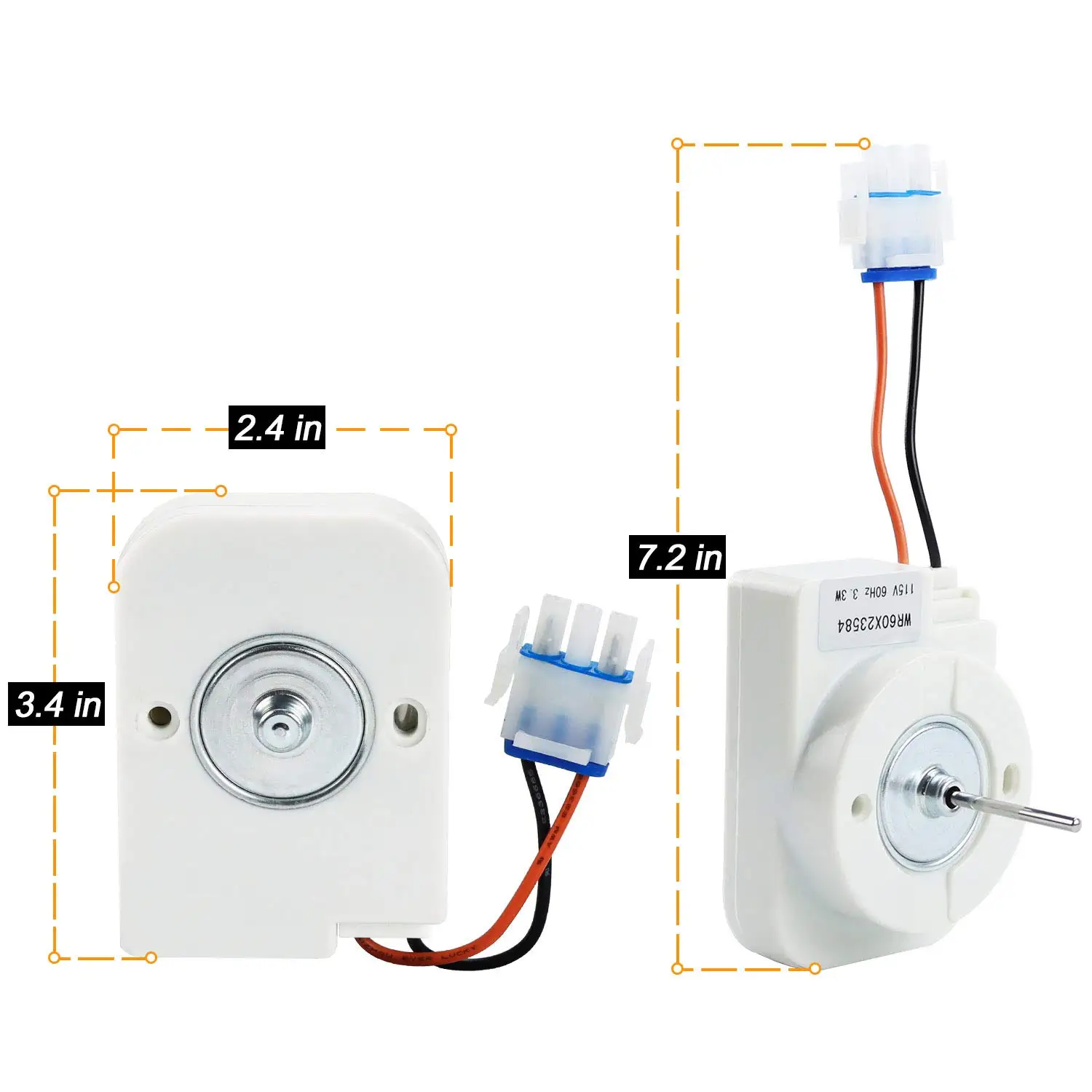 Refrigerator Evap Fan Motor WR60X23584  Evaporator Fan Motor 115V 60HZ 3.3w Replaces Refrigerator parts