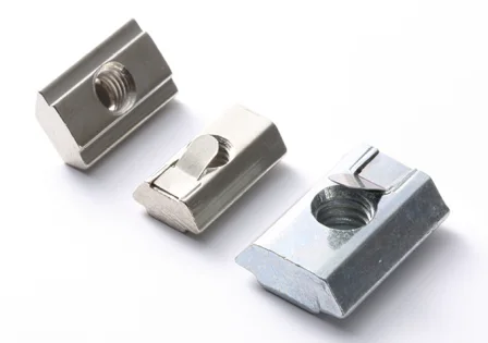 China Hardware Fastener Spring Leaf Roll In T Nuts For Aluminum Extrusion Profile