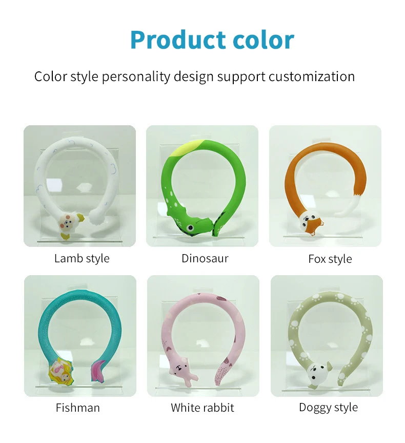 Japan Tpu + Pcm Ice Ring cooling Neck Ring Ice Ring Summer Promotional Magic Scarves Head Bandana Wrap Ice Cooler