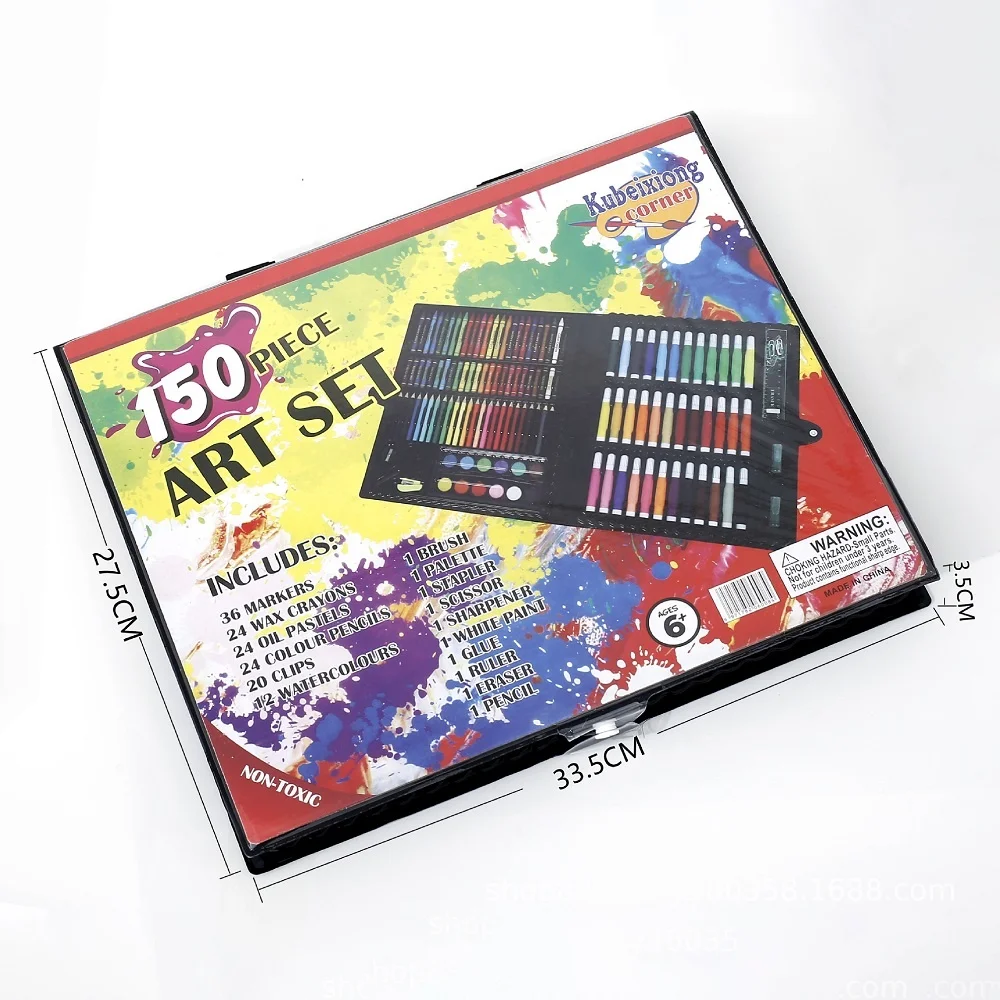 Stationary Art Sets For Kids Painting 150 Pcs Multi Colors Wax Crayon Color Pencils Drawing Kids Arts And Craft Set
