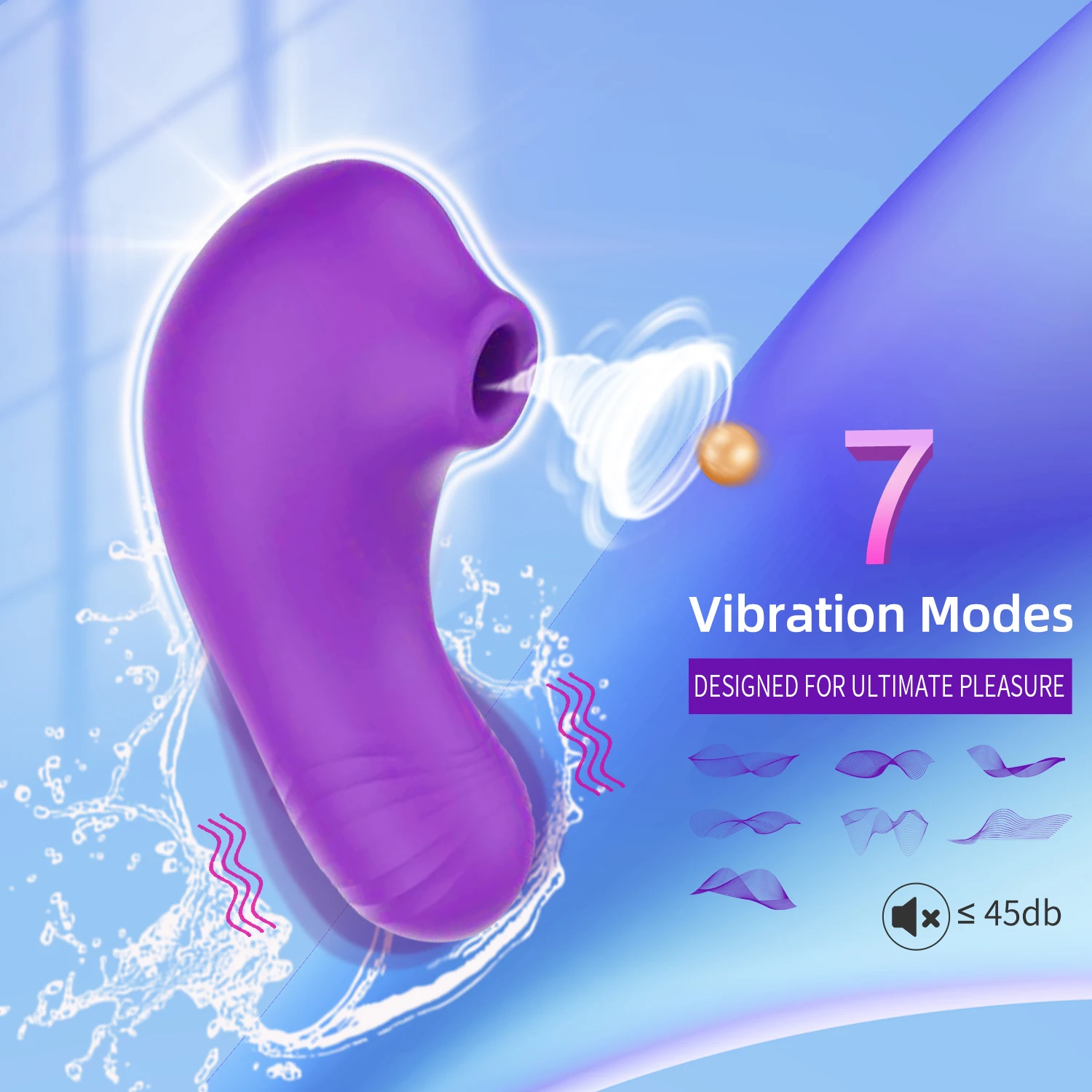 Sunfoo Clitoris Sucking Vibrator Vaginal Nipple Clit Sucker Vibrator Vagina Silicone Sex Toy Vibrator Sucking