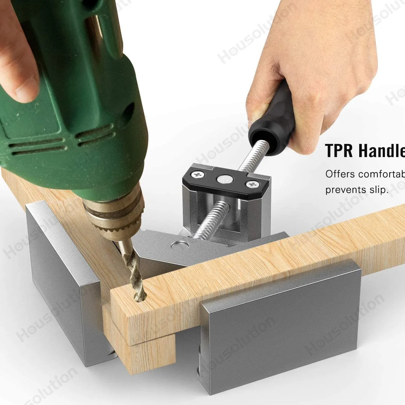 Angle Clamp - 90 Degree Right Angle Clamp - Single Handle Corner Clamp with Adjustable Swing Jaw Aluminum Alloy for Woodworking