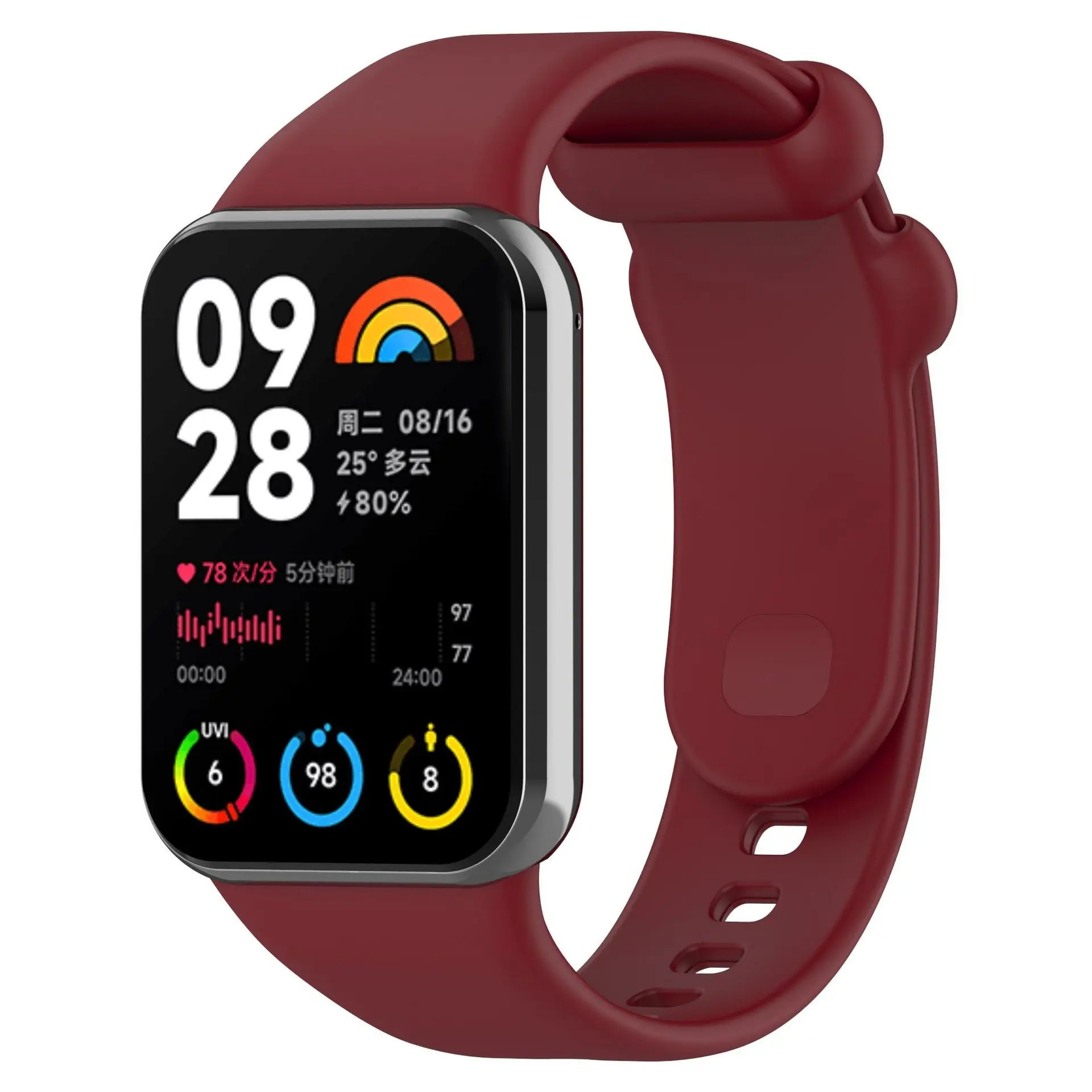 Sport Silicone Smartwatch smart strap For Xiaomi mi Band 8 pro