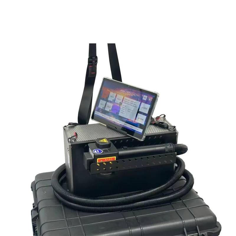 Portable Backpack Type cleaner For Rust Oil Paint Removal Pulse Laser Cleaning Machine Rust Removal 100w 200w 300w