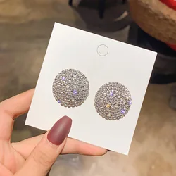 BAYES Fashion Bling Bling rhinestone luxury heart earrings women statement crystal earring  fancy earrings for party girls