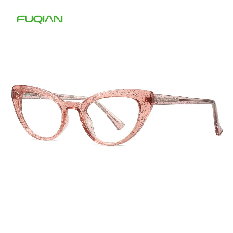 2020 New Bling Designer Womens Computer Glasses Cat Eye TR90 Small Eyewear Frames