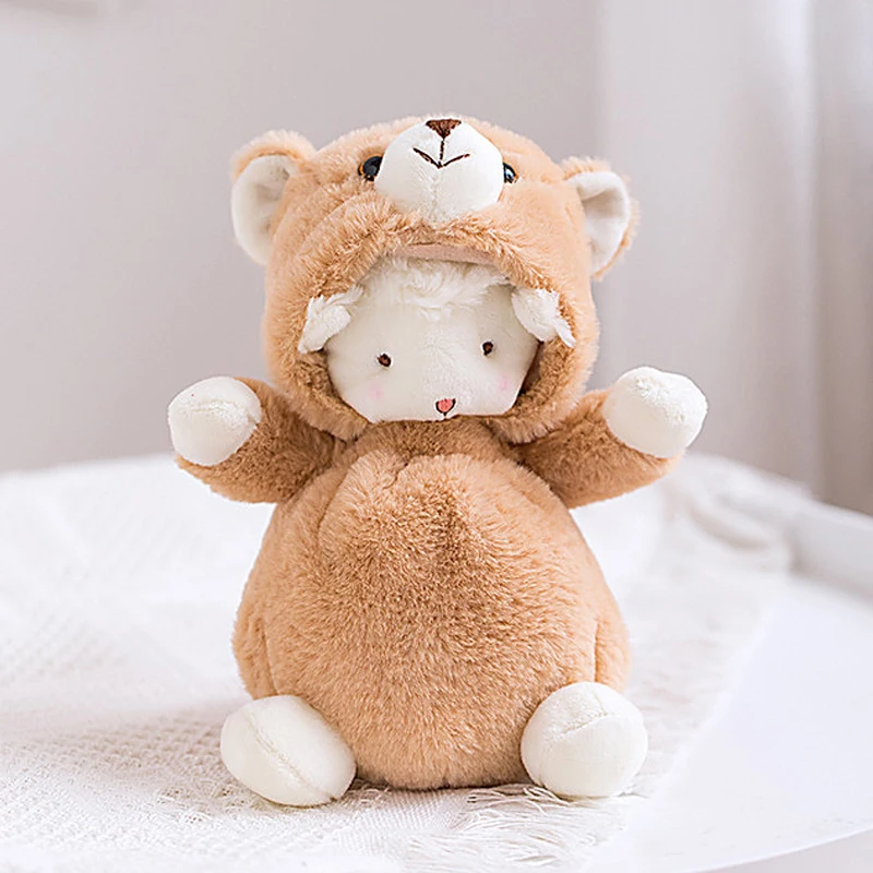 Lovely Soft Animal Doll Stuffed Toy Plush Sheep/Wolf/Frog/Pig/Duck/Bear/Rabbit Plush Toys with Hat