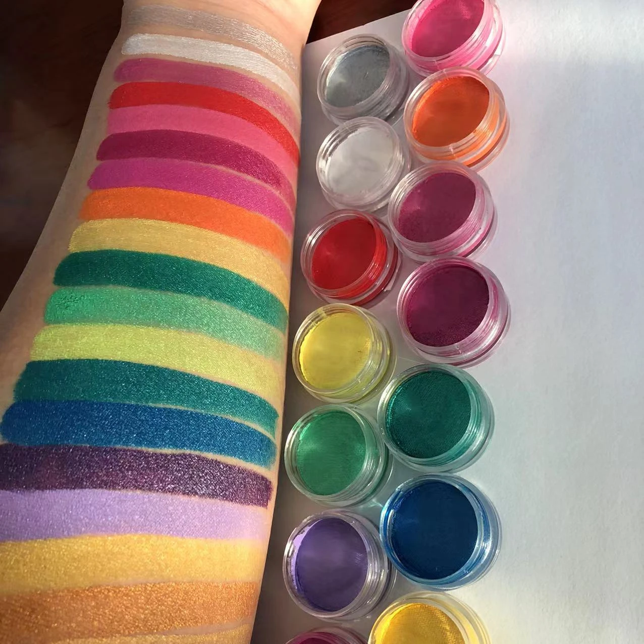 3g single face paint Pot Water Based Pearl Eye Liner paint Cake Private Label Pearly Wet Eyeliner