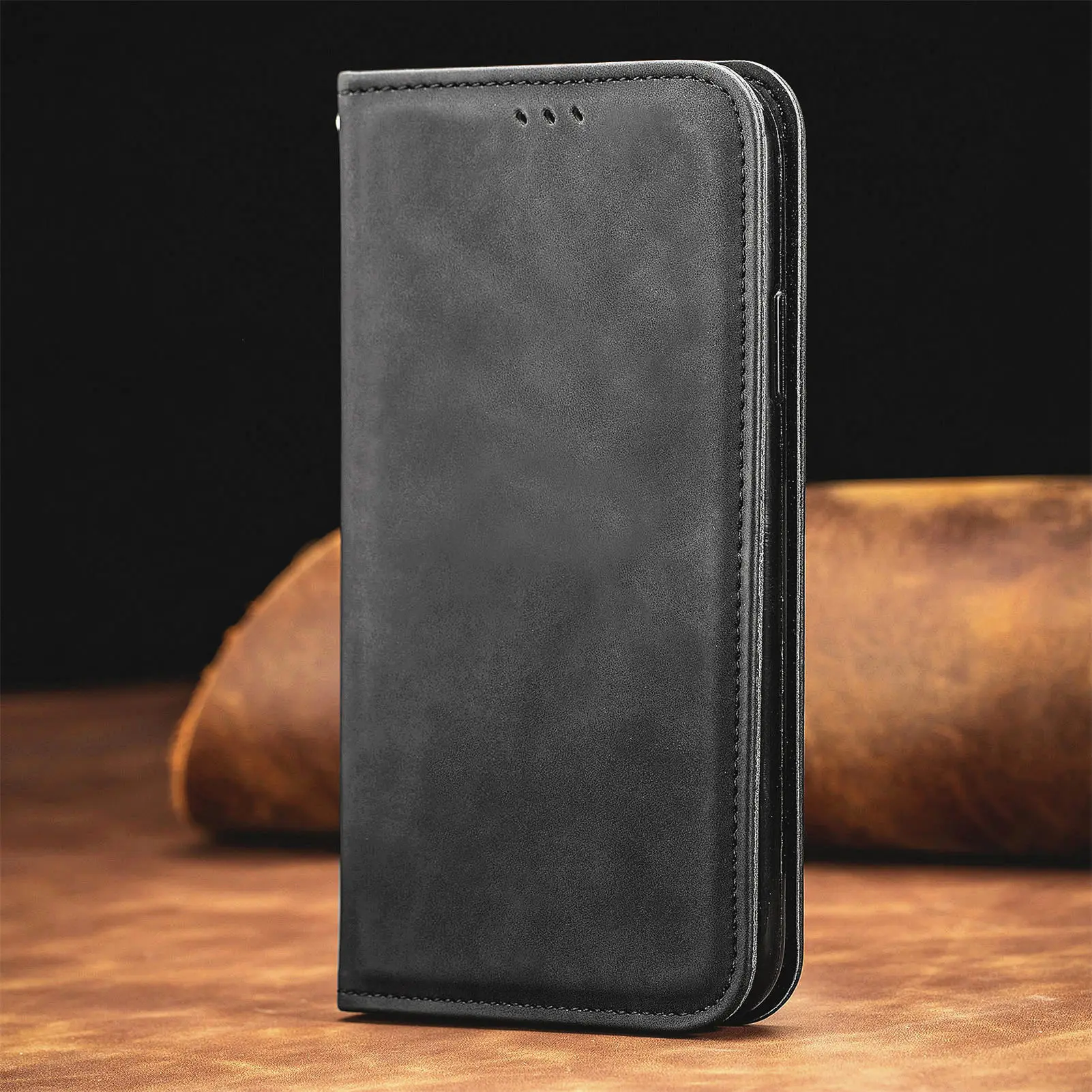 Soft PU Leather Cell Phone Case For Iphone Magnetic Card Stand Wallet Flip Mobile Phone Cover Waterproof phone case
