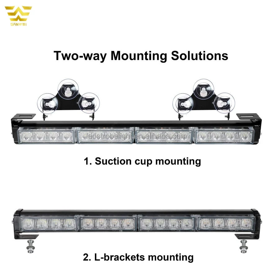 Car lighting manufacture 12v Red Blue 40 LED Warning Emergency Strobe Lights 45 inch Strobe Flash Light bar for Car