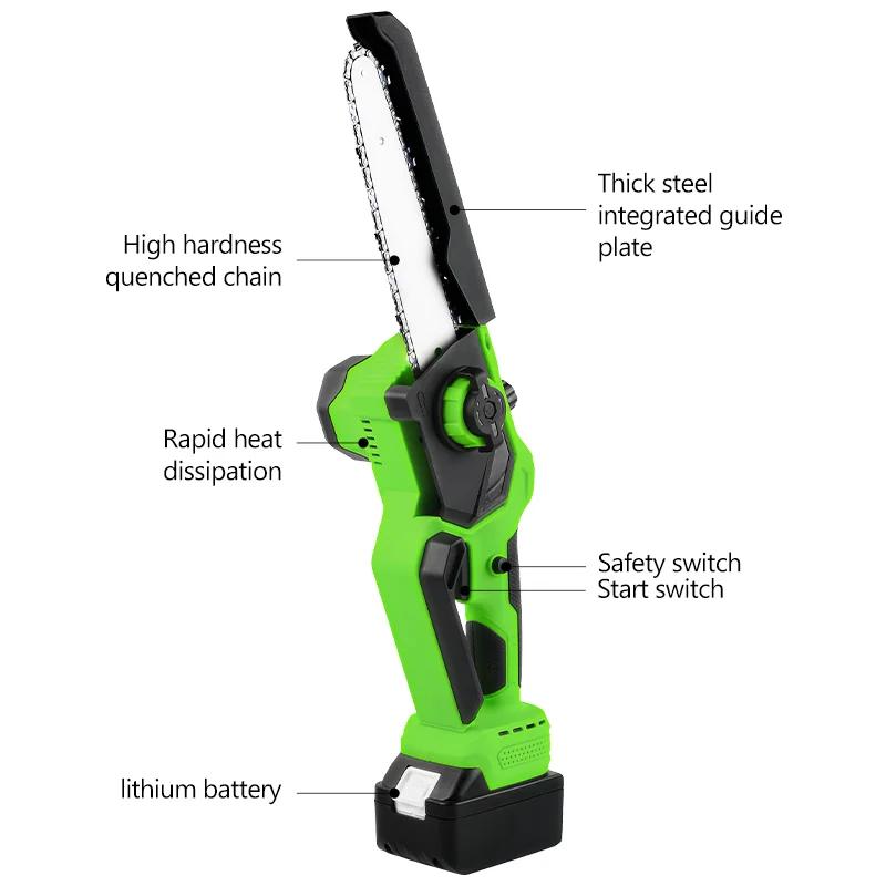 Electric Saw Cordless  8-inch Electric Chainsaw Hot Selling Mini Woodworking Battery Cordless Start Electric Chain Saw Machine