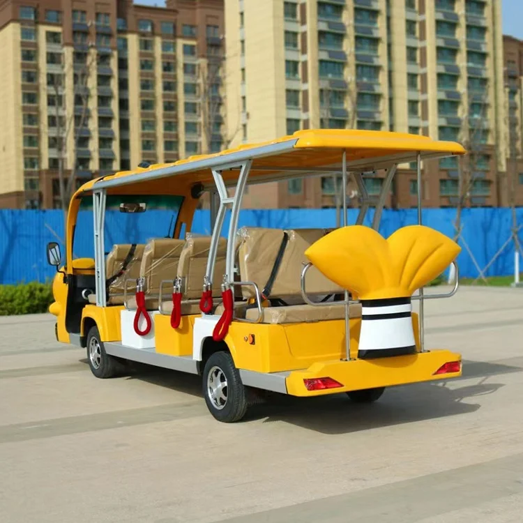 grwa 14 seats electric sightseeing car shuttle bus with ce cartoon sightseeing mini car