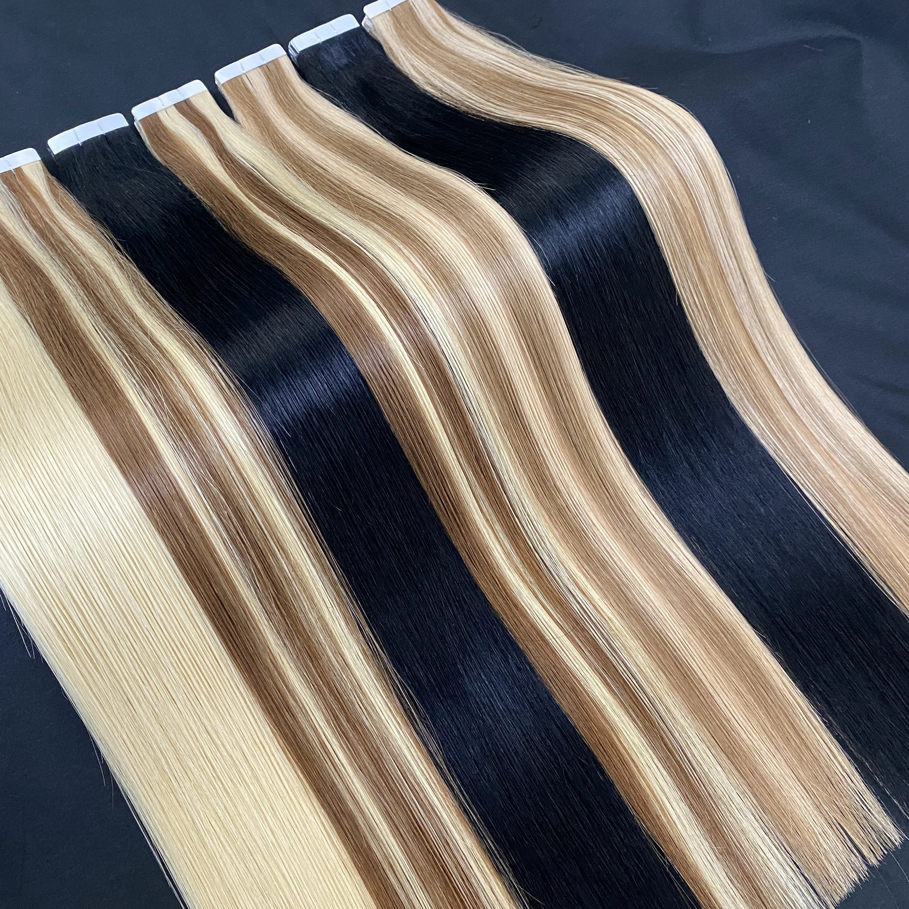 2022 hot sale vietnam tape hair Double Sided Tape Hair Extensions skin weft Double Drawn Invisible Blonde Tape in Hair Extension