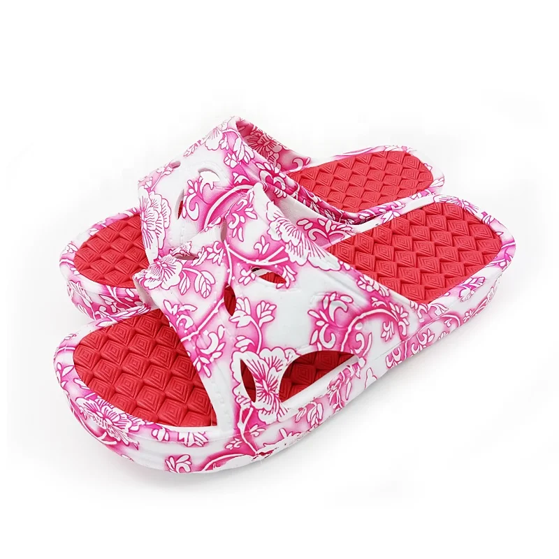 Fashion design platform printing upper women shoes for young girls casual chappal ladies slippers