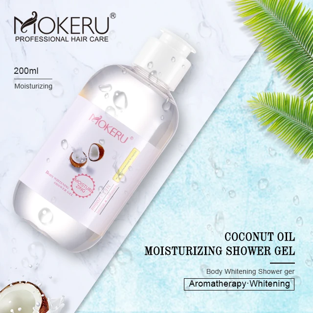 Organic coconut milk body wash whitening and lightening shower gel private label