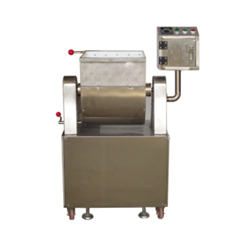 Temperature control material mixer
