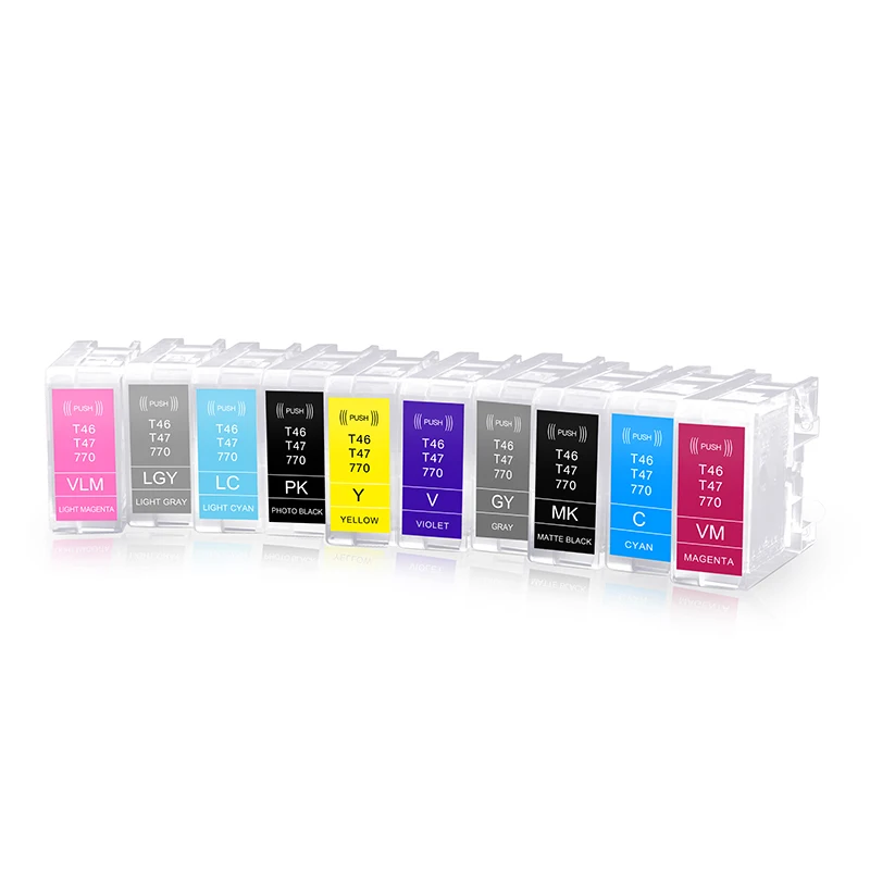 OCBESTJET 10Colors 60ML Ink Cartridges Refill For EPSON SC- P700 P900 P708 P908 T47A1 inkjet Printers