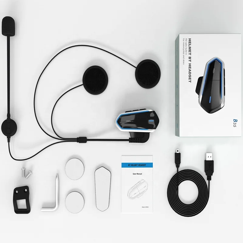 Motorcycle Helmet Bt Headphone with FM Radio Communication with Noise Cancellation