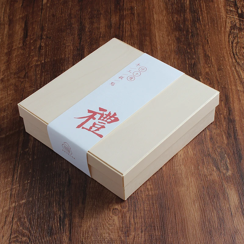 Unfinished Wooden To Go Cheese Meats Platter Box Takeout Gourmet Grazing Box With Wooden Lid