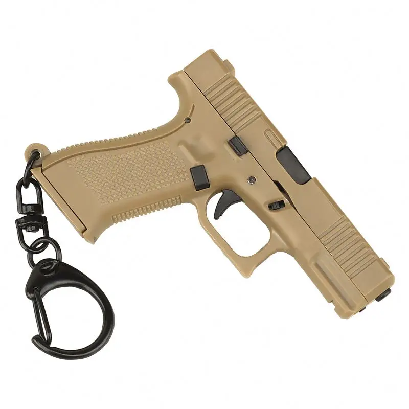 Tactical Pistol Shape Keychain Mini Portable Decorations Detachable G45 Shooting Paintball Key Chain Ring Trend