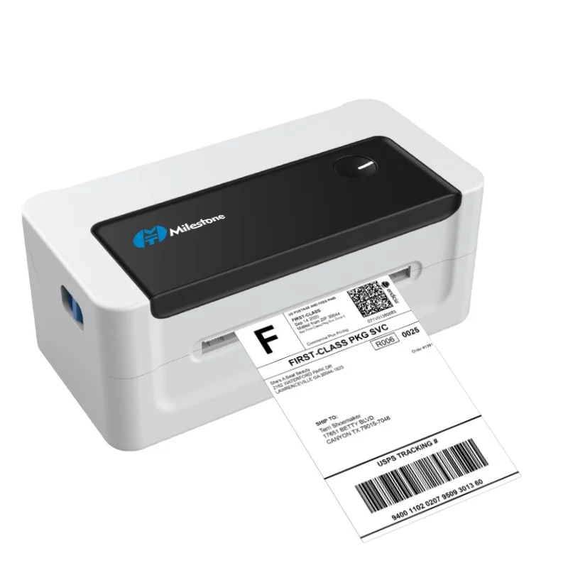 Milestone MHT-L1081 4inch 4*6 104mm Thermal Shipping Label Printer USB Blue  tooth Barcode Printer