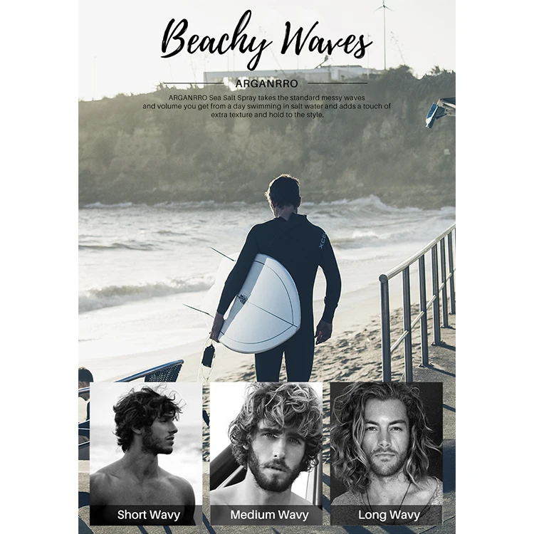 BARBERPASSION Private label best sea salt spray for hair create texture and body and perfect for beach look