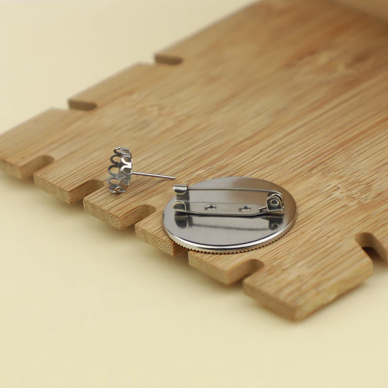 Manufacturers Wholesale Jewelry Accessories Round Earrings Brooch Accessories 316 Stainless Steel Gem plate