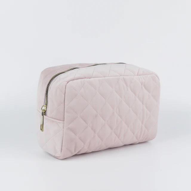 Winter 2021 Luxury Crushed Velvet Cosmetic Bag Quilted Velvet  Makeup Bags Velvet Make up Bag