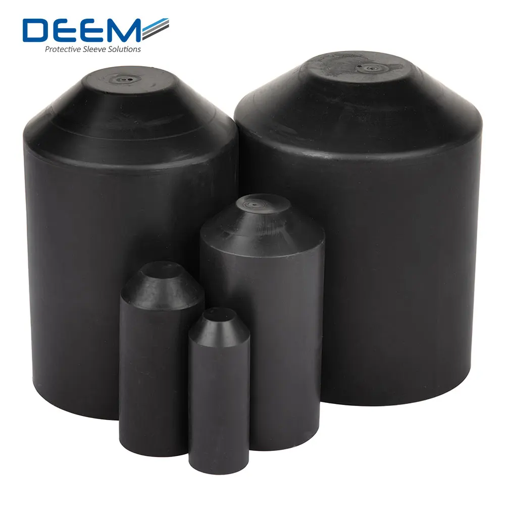 DEEM Heat shrink Cable End Caps waterproof PE end covers heat shrink electrical insulator end caps with glue
