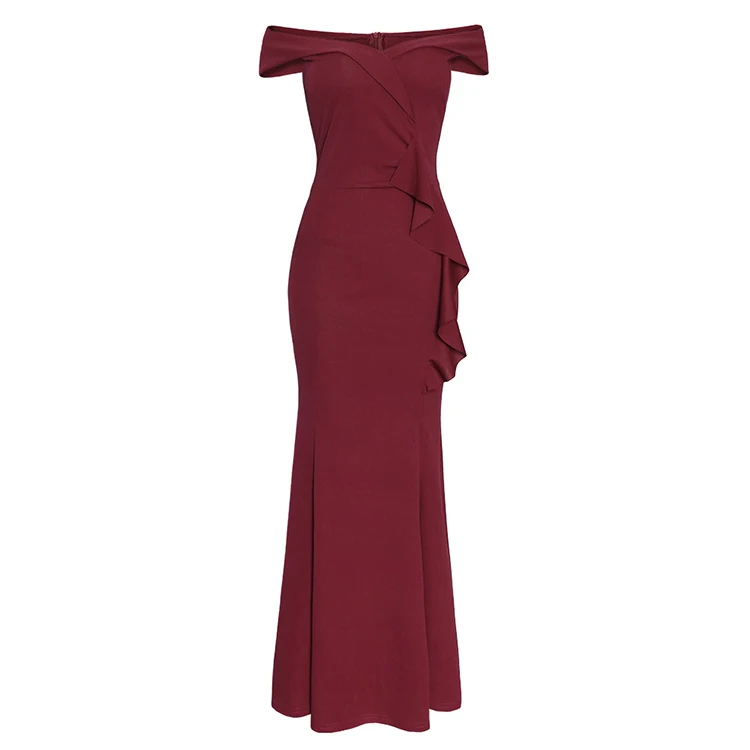 African  Split Elegant Blue Green Wine Red Long Wedding Bridesmaid Dresses Cheap African Bridesmaid Dresses