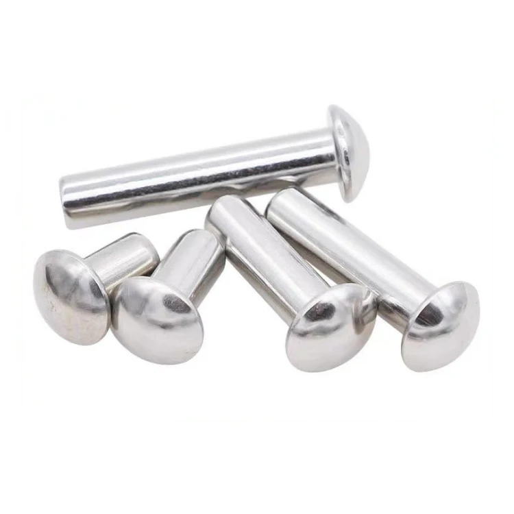 Rivet Stainless Steel GB DIN 660 Round Head Solid Silver M1-M8 Plain